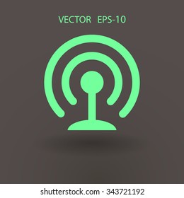 Flat icon of wifi