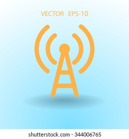 Flat icon of wifi