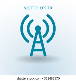 Flat icon of wifi