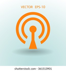 Flat icon of wifi