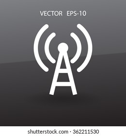 Icono plano de wifi