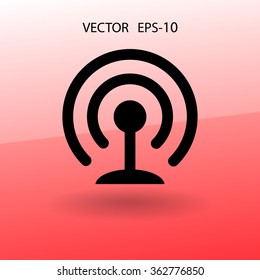Flat icon of wifi