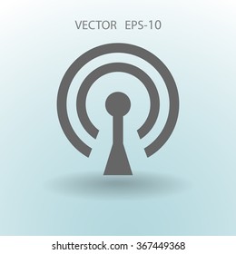 Flat icon of wifi