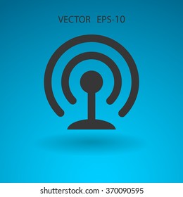 Flat icon of wifi