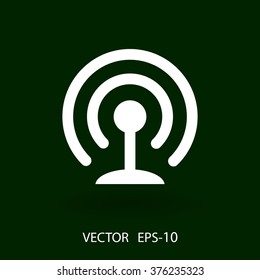Icono plano de wifi