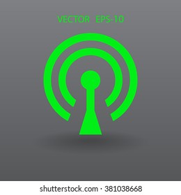 Flat icon of wifi