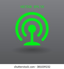 Flat icon of wifi