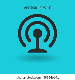 Flat icon of wifi
