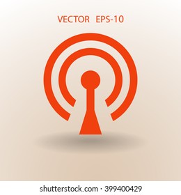 Icono plano de wifi