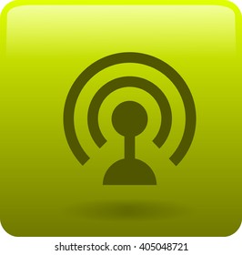 Flat icon of wifi
