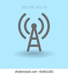 Flat icon of wifi