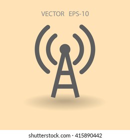 Flat icon of wifi