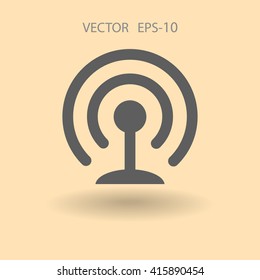 Flat icon of wifi