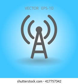 Flat icon of wifi