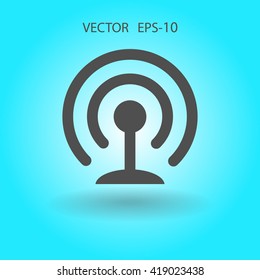 Icono plano de wifi