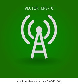 Flat icon of wifi