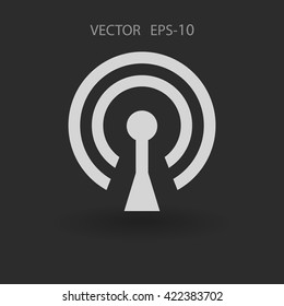 Flat icon of wifi