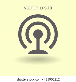 Flat icon of wifi