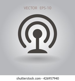 Flat icon of wifi