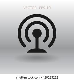Icono plano de wifi