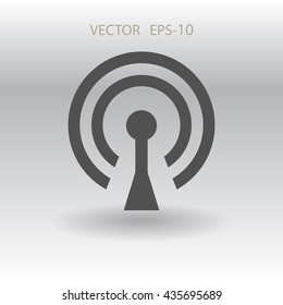 Flat icon of wifi