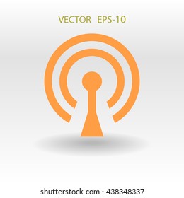 Flat icon of wifi