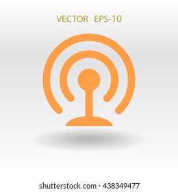 Flat icon of wifi
