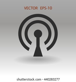 Flat icon of wifi