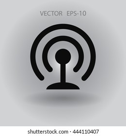 Flat icon of wifi