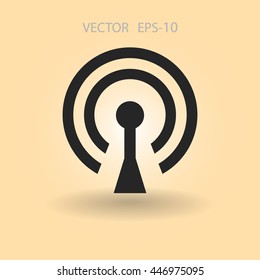 Icono plano de wifi