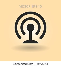 Flat icon of wifi