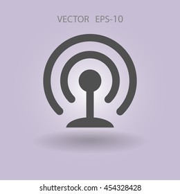 Flat icon of wifi