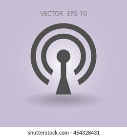 Flat icon of wifi