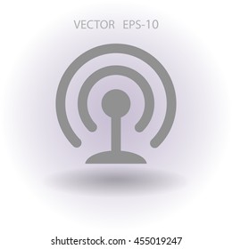 Flat icon of wifi
