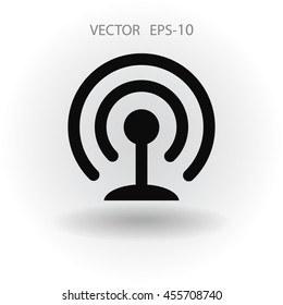 Flat icon of wifi