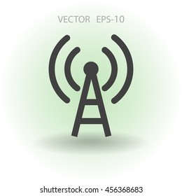 Flat icon of wifi
