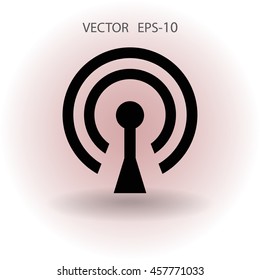 Flat icon of wifi