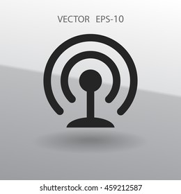 Flat icon of wifi