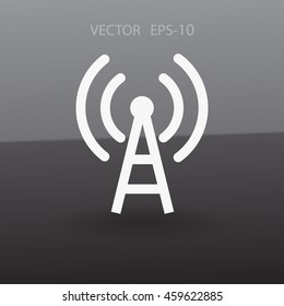 Flat icon of wifi