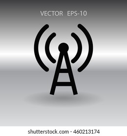 Flat icon of wifi