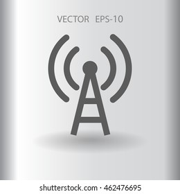Flat icon of wifi