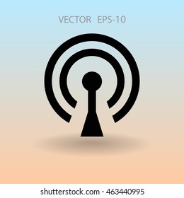 Flat icon of wifi