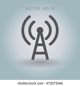 Flat icon of wifi