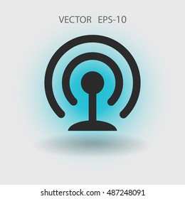 Flat icon of wifi