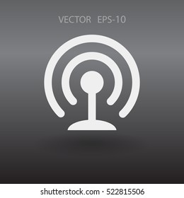 Flat icon of wifi