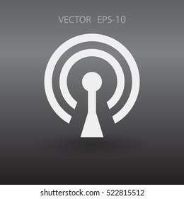Flat icon of wifi