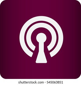 Flat icon of wifi