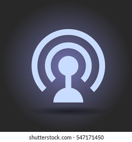 Flat icon of wifi