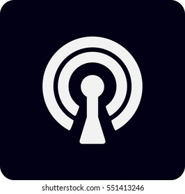 Flat icon of wifi