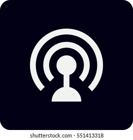 Flat icon of wifi